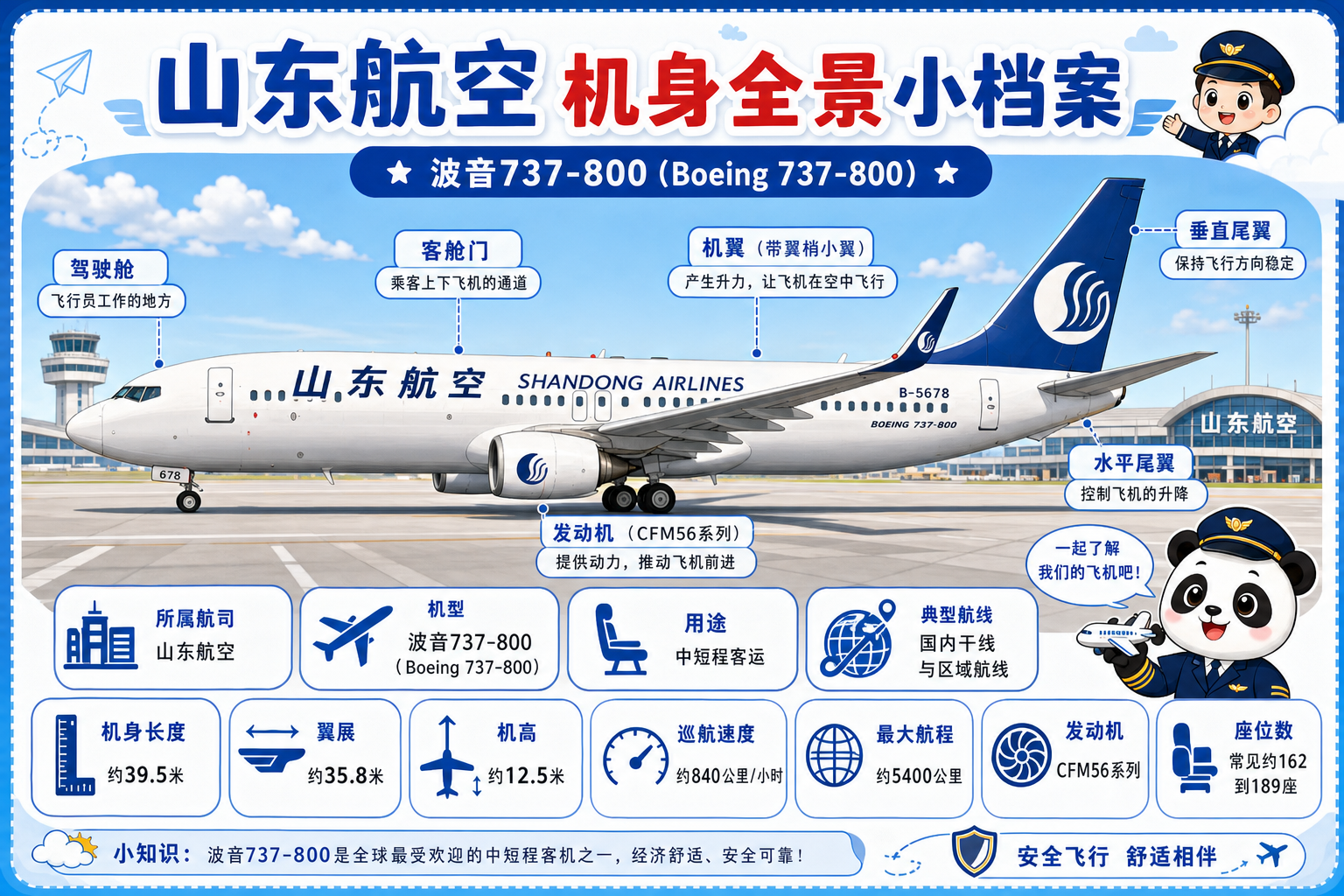 山东航空 机身全景小档案