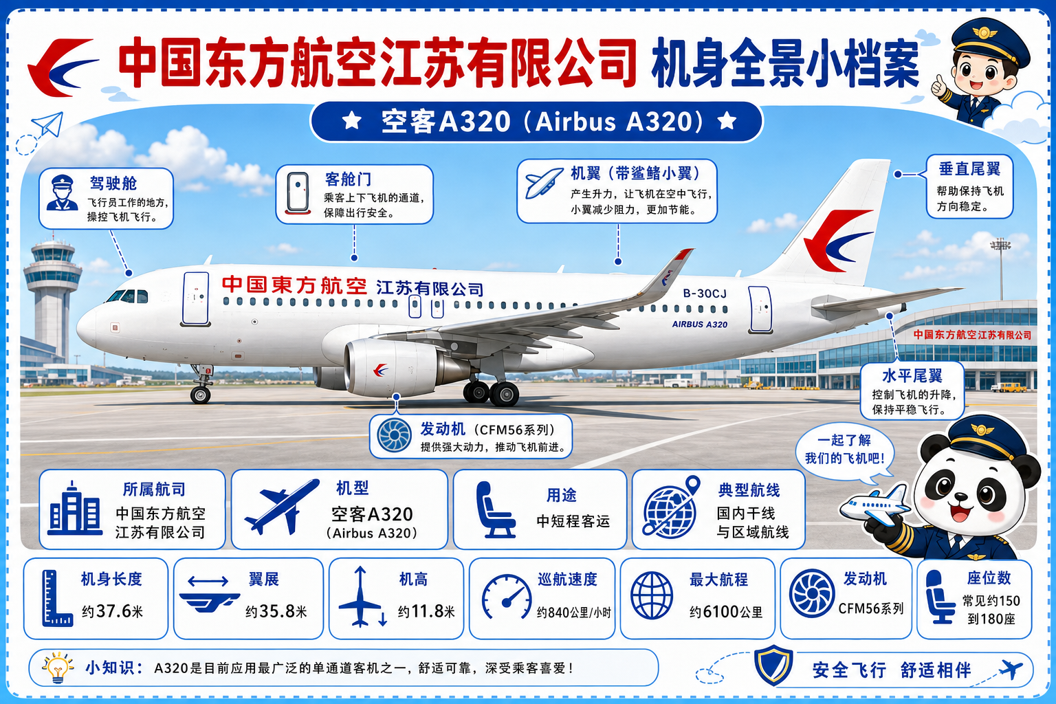 中国东方航空江苏有限公司 机身全景小档案