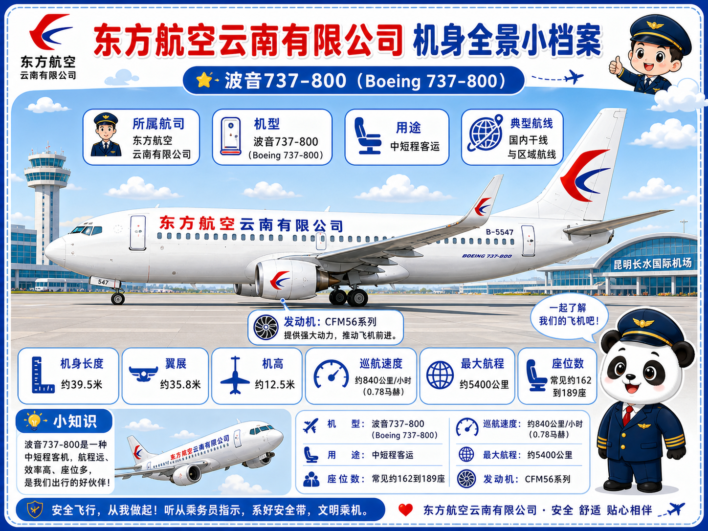 东方航空云南有限公司 机身全景小档案