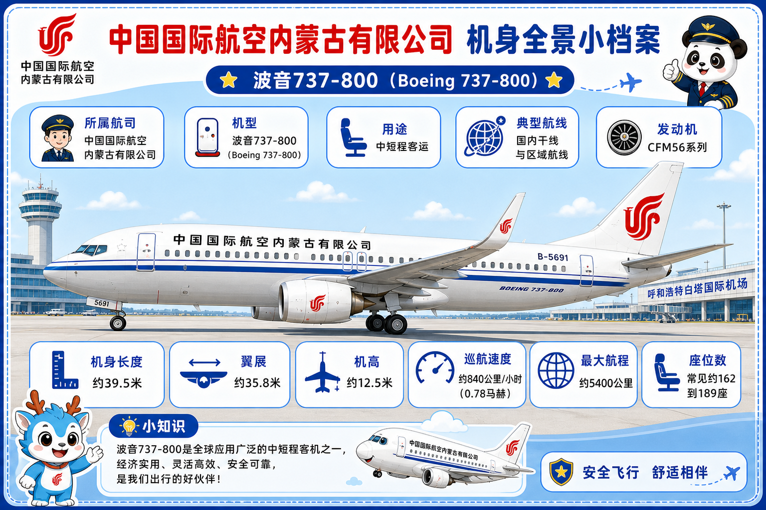 中国国际航空内蒙古有限公司 机身全景小档案