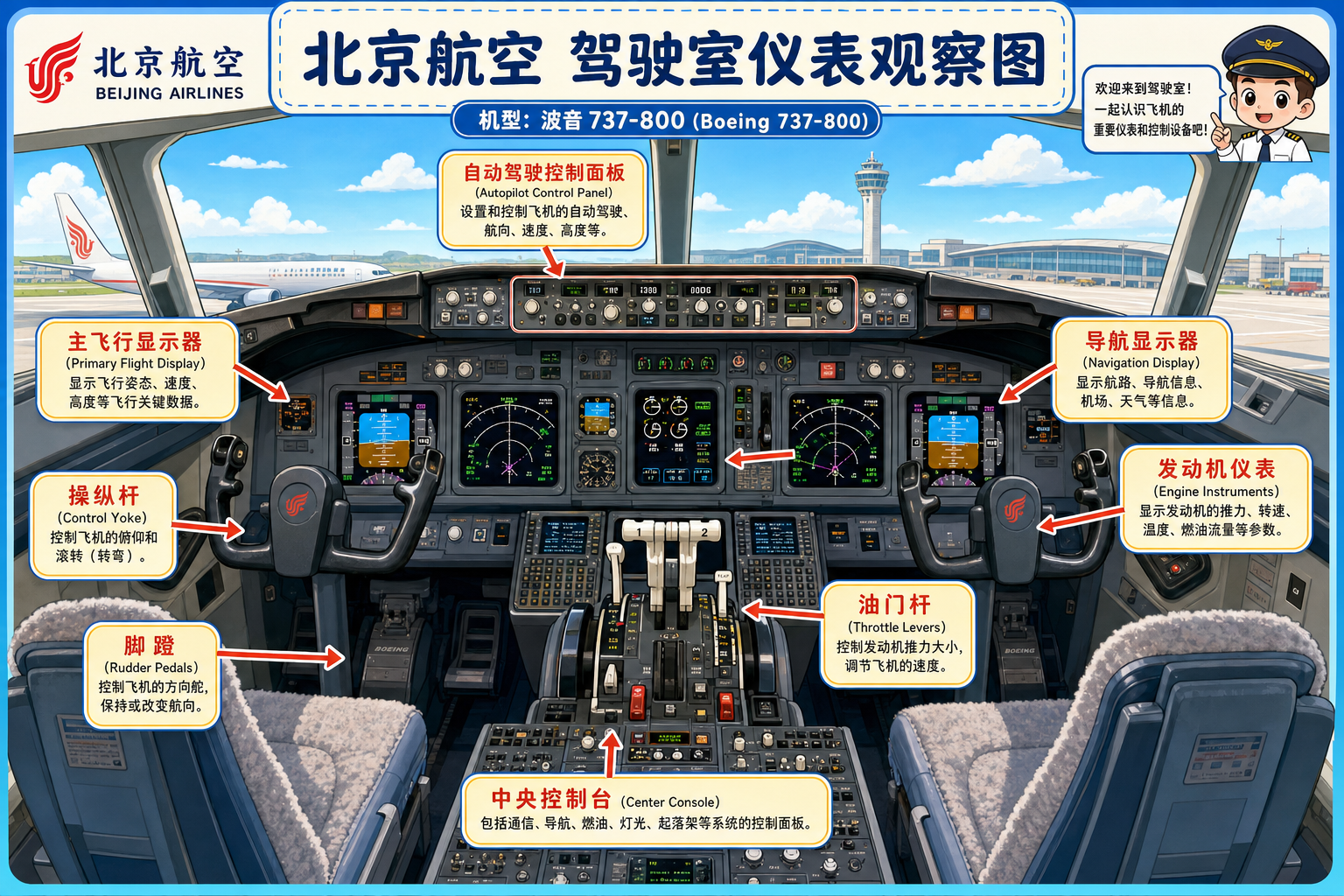 北京航空 驾驶室仪表观察图