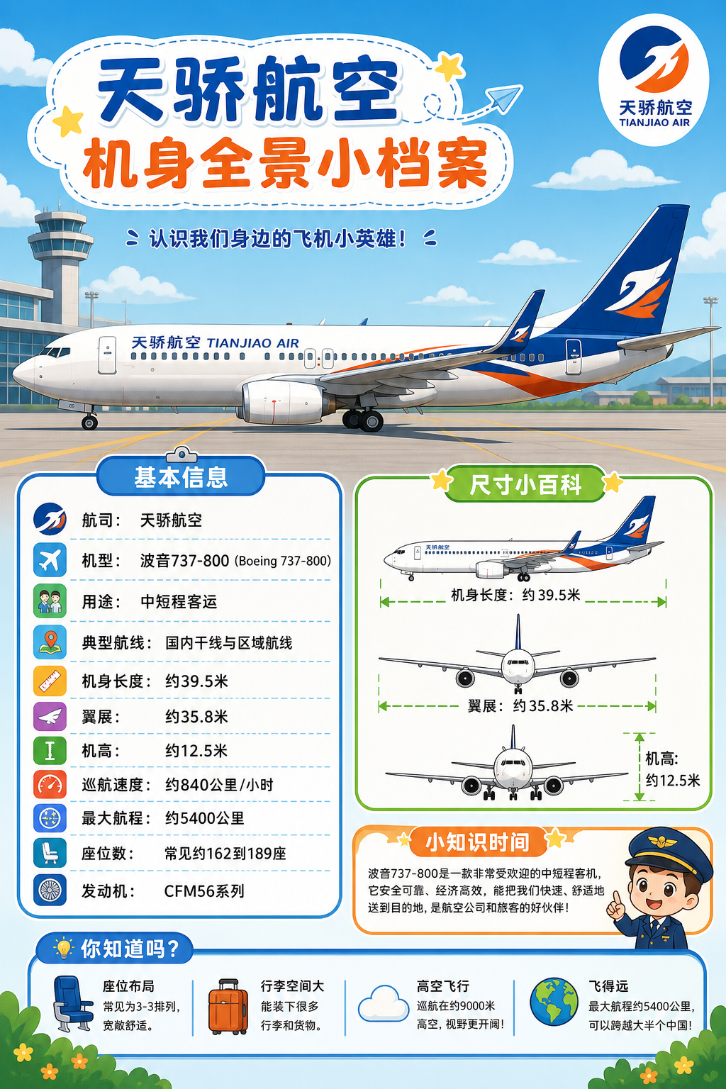 天骄航空 机身全景小档案