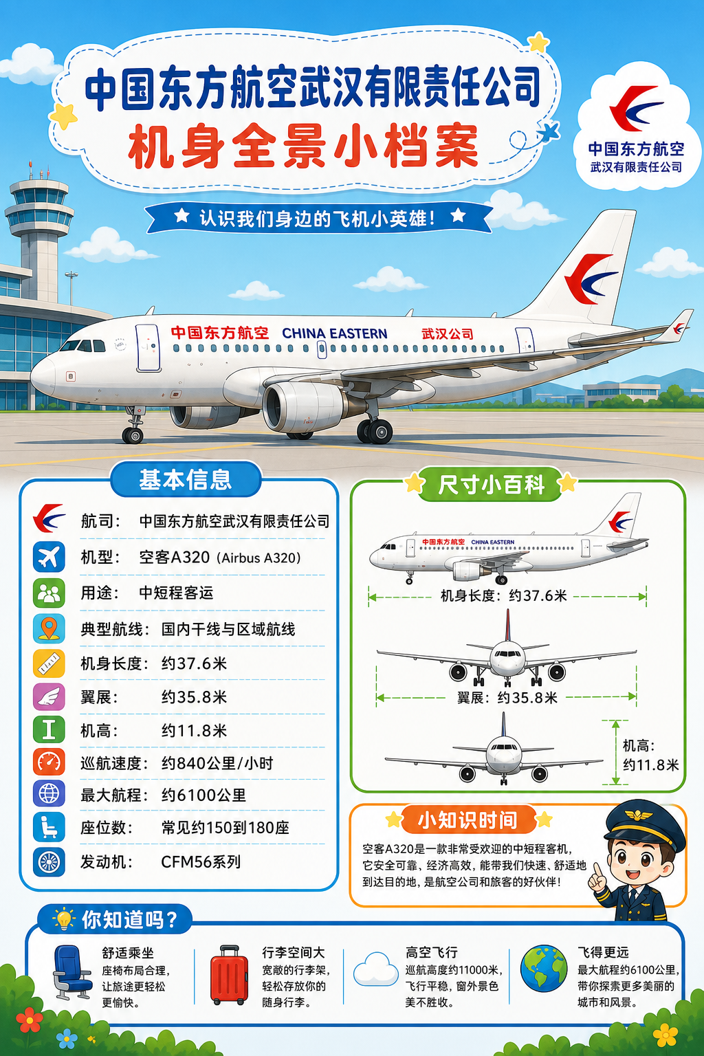 中国东方航空武汉有限责任公司 机身全景小档案