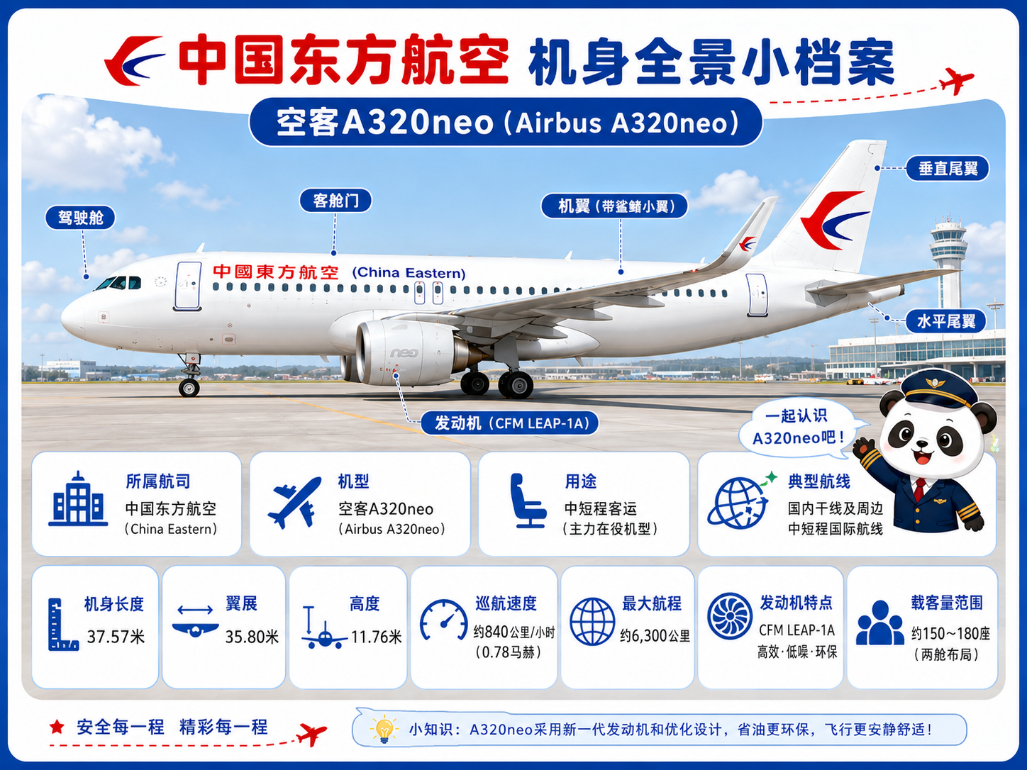 中国东方航空 机身全景小档案