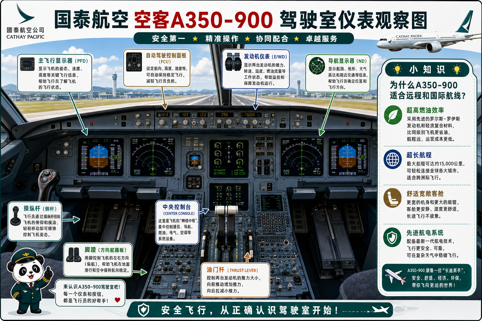 国泰航空 驾驶室仪表观察图