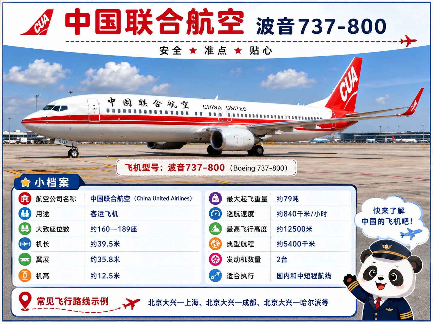 中国联合航空 机身全景小档案