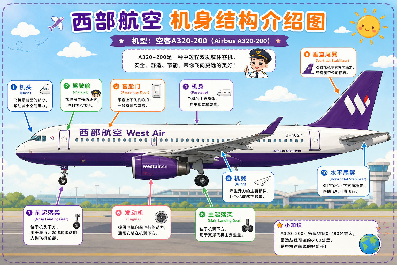 西部航空 机身结构介绍图